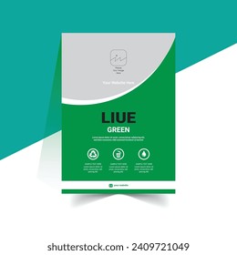 Realistic vertical poster flyer template for earth day celebration