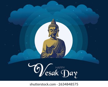 Realistic Vesak day vector illustration