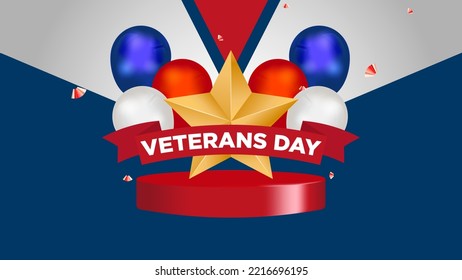 Realistic Veterans Day Concept Background