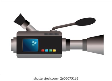 Realistic video camera. Video camera for motion video shooting