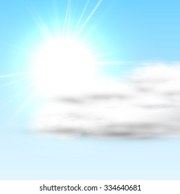 Realistic view of the sky, vector