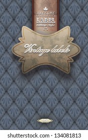 realistic vintage label with a luxury background