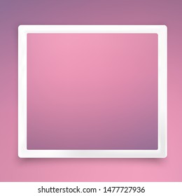 Realistic vintage  photo frame with white borders