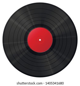 Realistic Vinyl Record with glitter. Mockup. Vector illustration.
