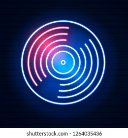 Realistic Vinyl Record. Retro design. Vector illustration.