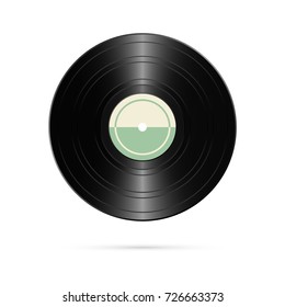 Realistic vinyl record. Retro design. Vector illustration