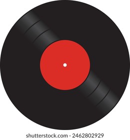 Realistic vinyl record. Vector, record for gramophone. Classic vinyl record for music. Editable isolated object