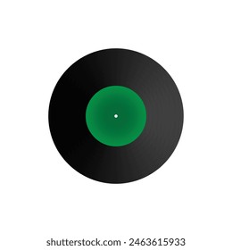 Realistic vinyl record. Vector, record for gramophone. Classic vinyl record for music. Editable isolated object.
