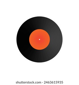 Realistic vinyl record. Vector, record for gramophone. Classic vinyl record for music. Editable isolated object.