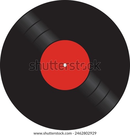 Realistic vinyl record. Vector, record for gramophone. Classic vinyl record for music. Editable isolated object