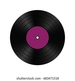 A realistic vinyl record. Vector illustration.