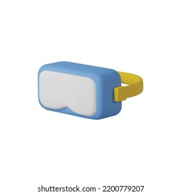 Realistic virtual reality glasses 3D style, vector illustration isolated on white background. Gamer equipment, modern technologies, VR digital device. Cyberspace and innovations