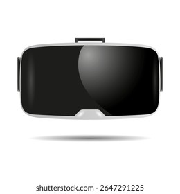 Óculos de realidade virtual realistas isolados sobre um fundo branco. Óculos VR 3d