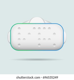 Realistic Virtual reality glasses, VR headset illustration. Vector illustration.