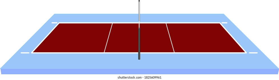 realistic volleyball field vector graphics