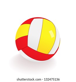 Realistic volleyball on a white background in vector format EPS10