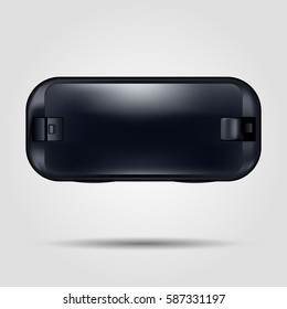 Realistic VR virtual reality glasses isolated on white background. VR gaming headset illustration for apps, ads and websites. Vector illustration