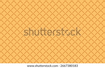 Realistic waffle seamless pattern. Wafer texture vector seamless pattern print background. Repeating texture. Vector illustration.