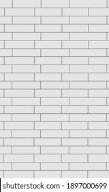 Realistic wall background, new white brickwork - Vector illustration