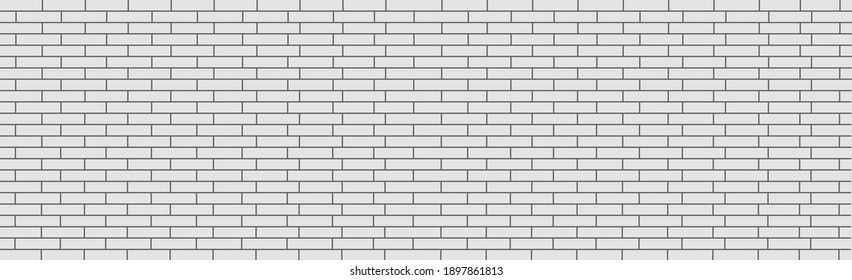 Realistic wall background, new white brickwork - Vector illustration