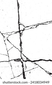 Realistic Wall Cracks Vector Texture Backgrounds