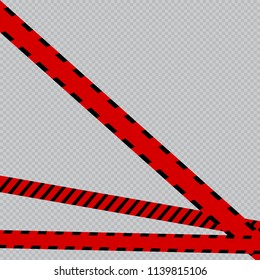 Realistic warning tapes.Caution lines isolated. Danger signs. Vector
