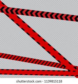 Realistic warning tapes.Caution lines isolated. Danger signs. Vector