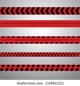 Realistic warning tapes.Caution lines isolated. Danger signs. Vector