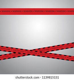 Realistic warning tapes.Caution lines isolated. Danger signs. Vector