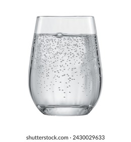 Realistic water cup. 3d water cup