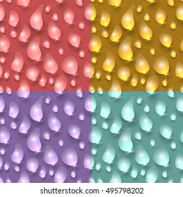 Realistic water drop, seamless background.