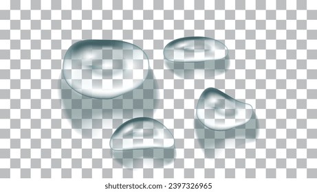 ilustración de vector de caída de agua realista con fondo transparente