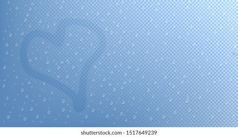 Realistic water drop vectors isolated on transparent background. Vector illustration