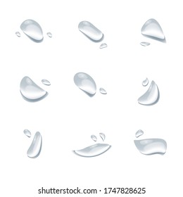 realistic water drop vectors isolated on white background ep32