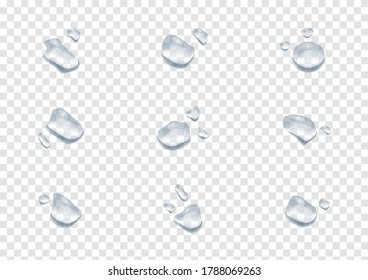 realistic water drop vectors isolated on transparency background ep42