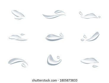vectores realistas de gota de agua aislados en fondo blanco ep47