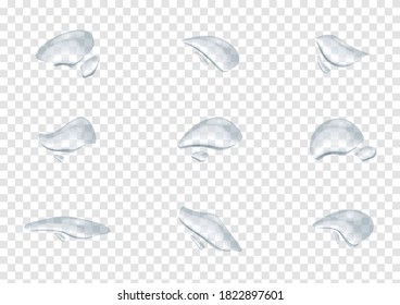 vectores realistas de gota de agua aislados en el fondo de transparencia ep51