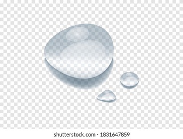 realistic water drop vectors isolated on transparency background ep54