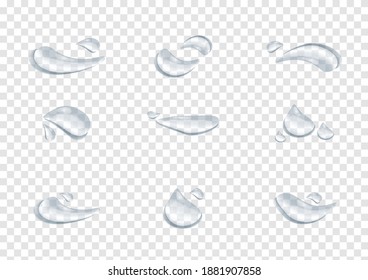 realistic water drop vectors isolated on transparency background ep70