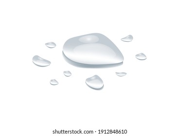 realistic water drop vectors isolated on white background ep79