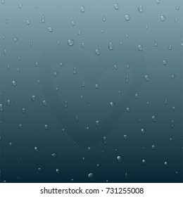 Realistic water drops liquid transparent raindrop splash background vector illustration