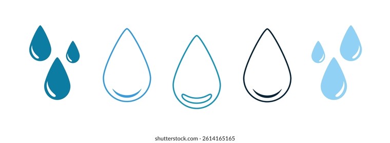 Realistic water drops on a transparent background. Drops of rain, condensation on the surface with reflection of light and shadow, vector png.