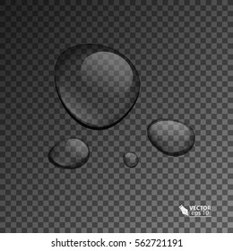 Realistic Water drops, vector EPS_10
