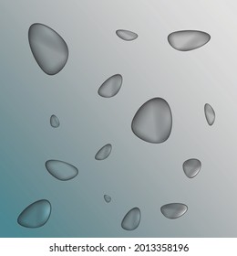 realistic water drops. vector illustration