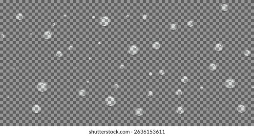 Realistic water drops for your design. Condensation on glass. Beautiful background. Rain and dew. Vector illustration.