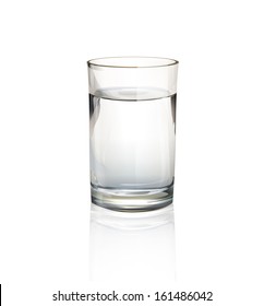 Realistic Water Glass. Vector Design 