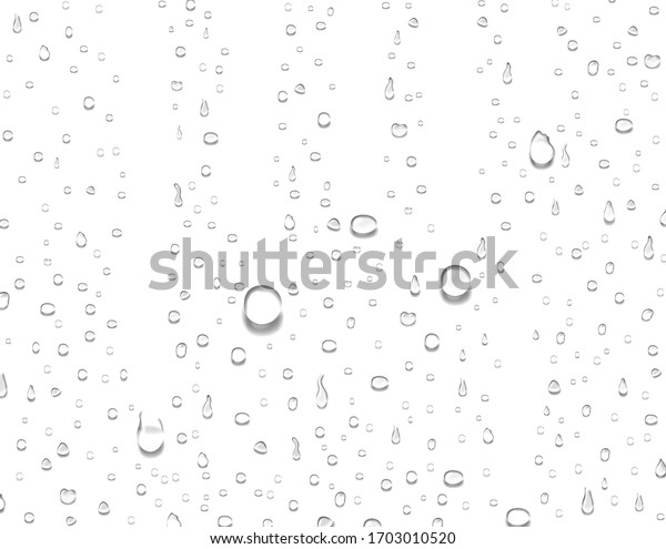 Realistic Water Rain Drops Steam Shower Stock Vector (Royalty Free ...