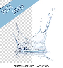 Realistic Water Splash. Vector Illustration.