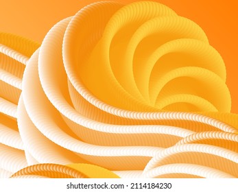 Realistic wave. Wave 3d pattern. Curl, Design element.