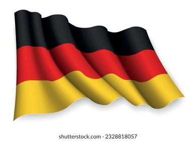 Realistic waving flag of Germany